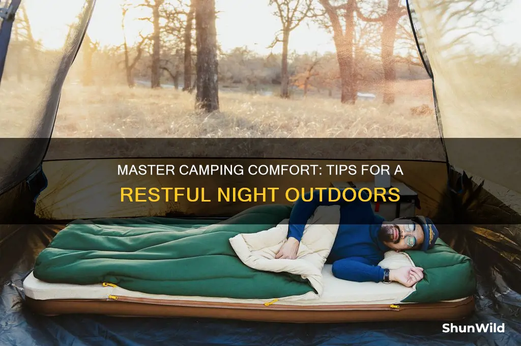 how to sleep comfortably camping