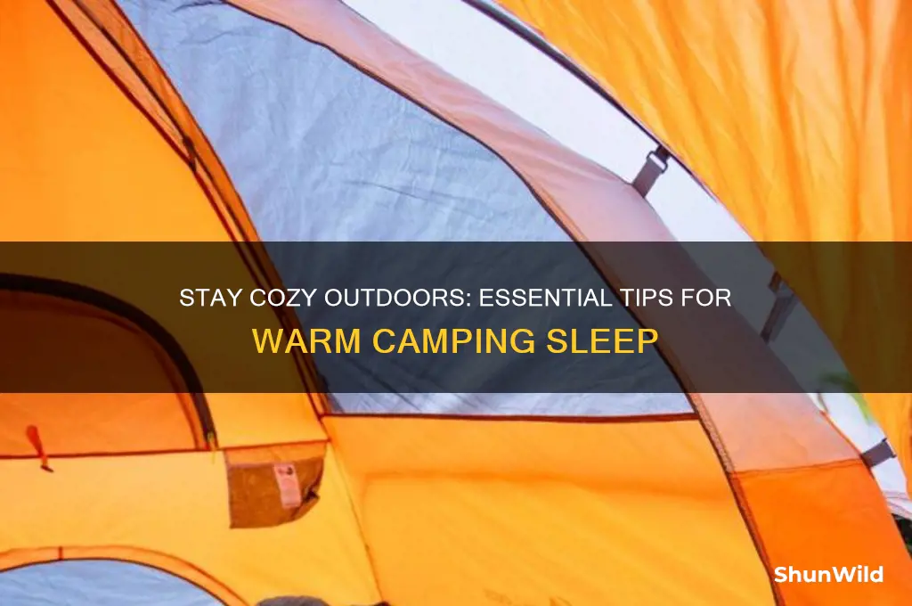 how to sleep warm camping