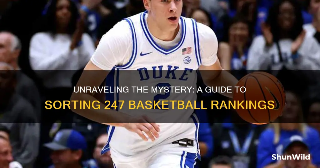 how to sort 247 basketball rankings