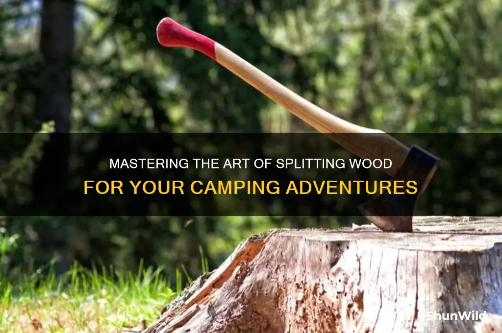 how to split wood camping