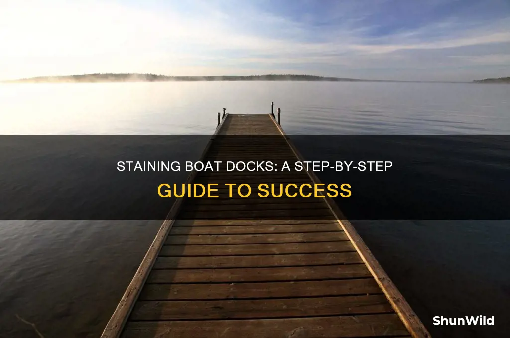 how to stain a boat dock