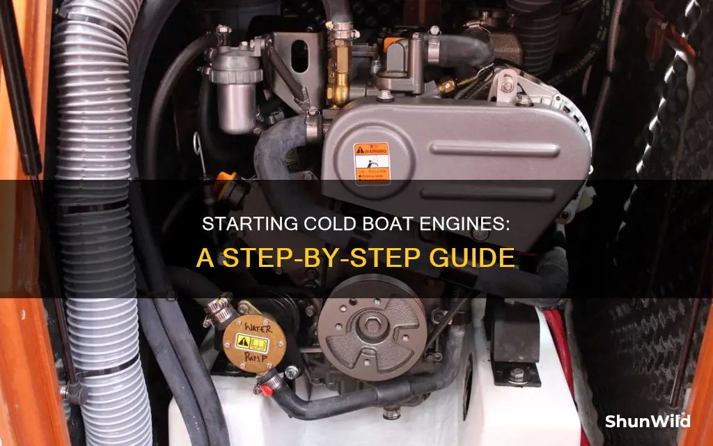 how to start cold boat engine