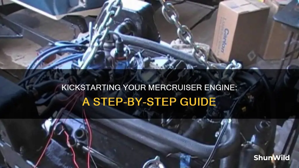 how to start mercruiser engine out uof boat