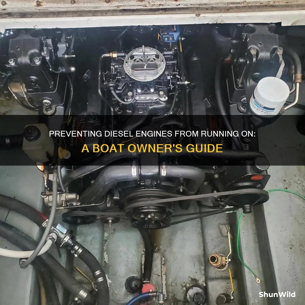 how to stop boat engine from dieseling