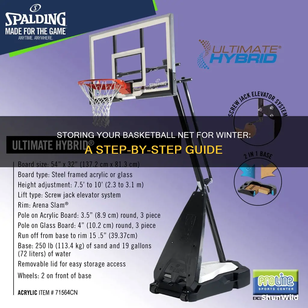 how to store a basketball net for the winter