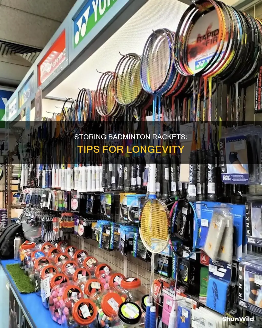 how to store badminton rackets