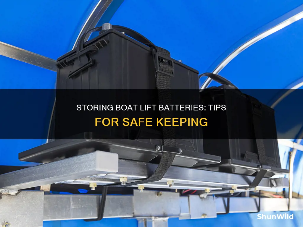 how to store boat lift batteries