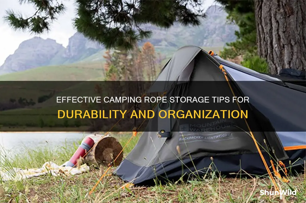 how to store camping rope