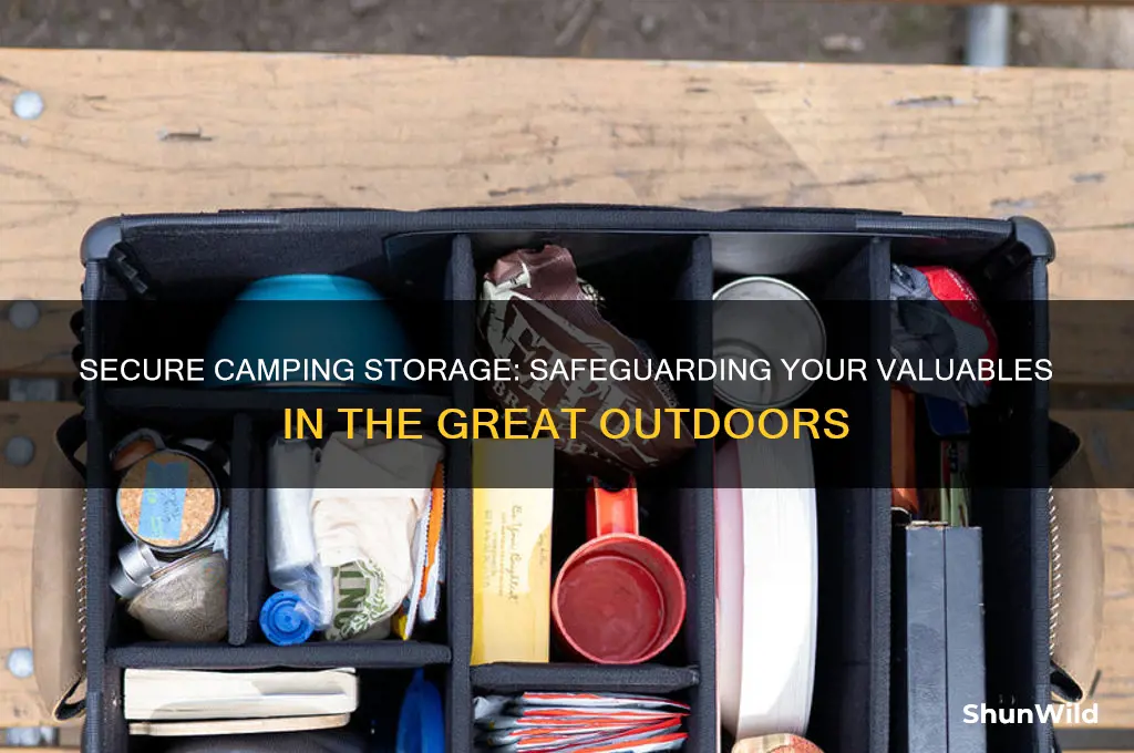 how to store valuables camping