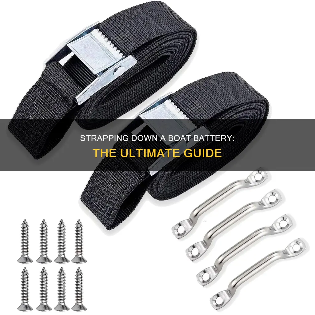 how to strap down a boat battery