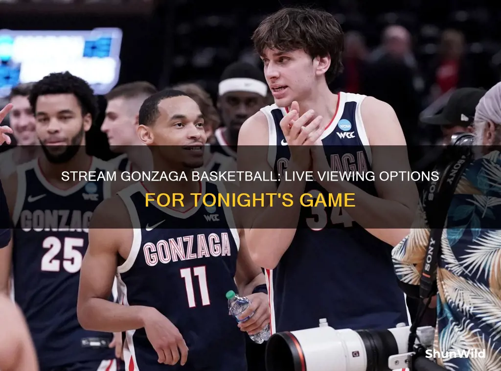 how to stream gonzaga basketball tonight