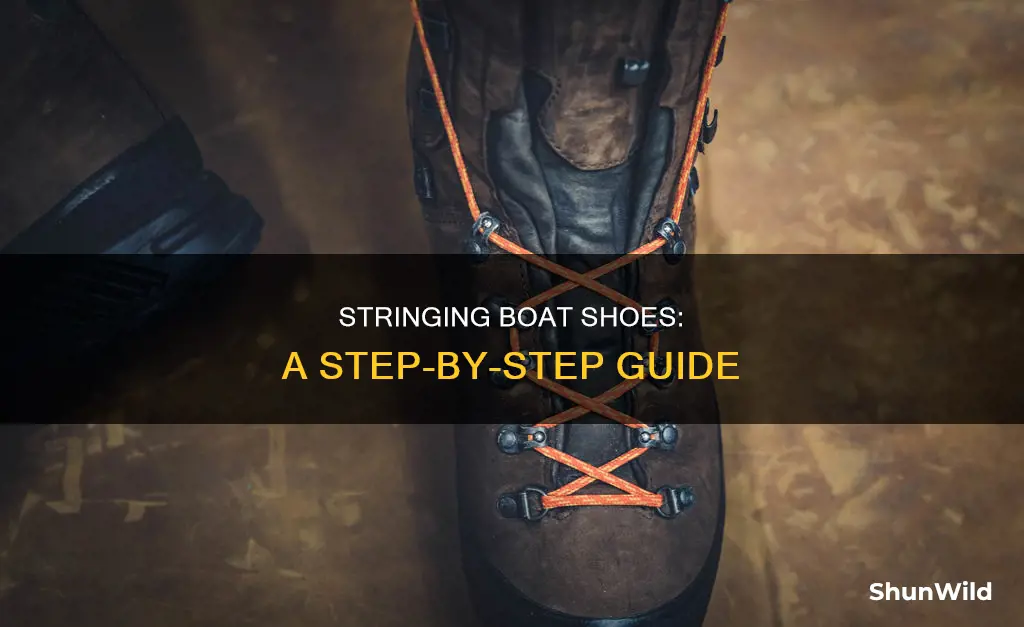 how to string boat shoes