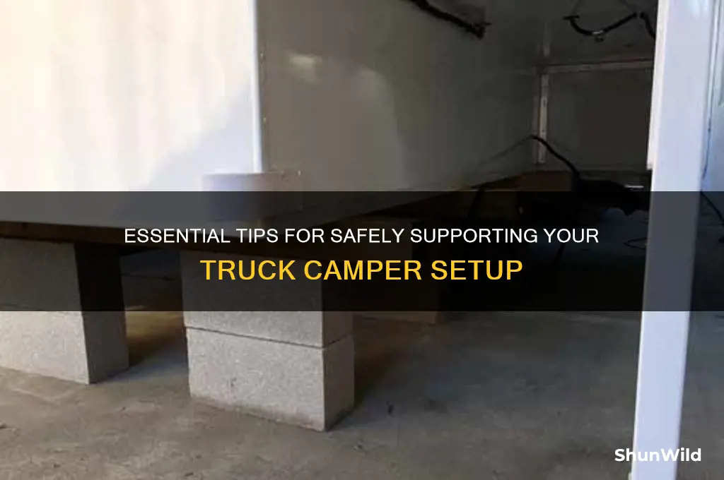 how to support truck camper