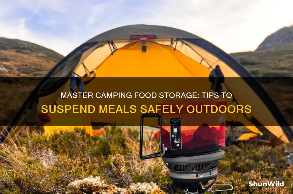 how to suspend food camping