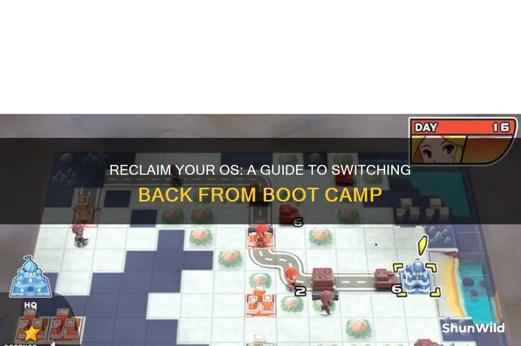 how to switch back from boot camp