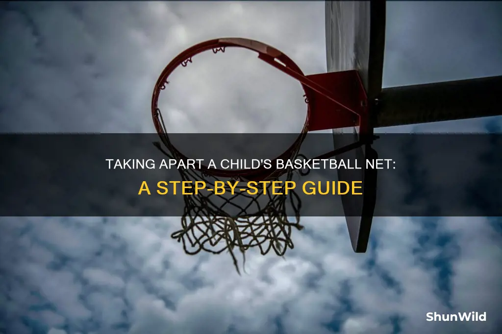 how to take chikd basketball net rim apart