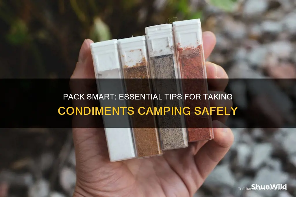 how to take condiments camping