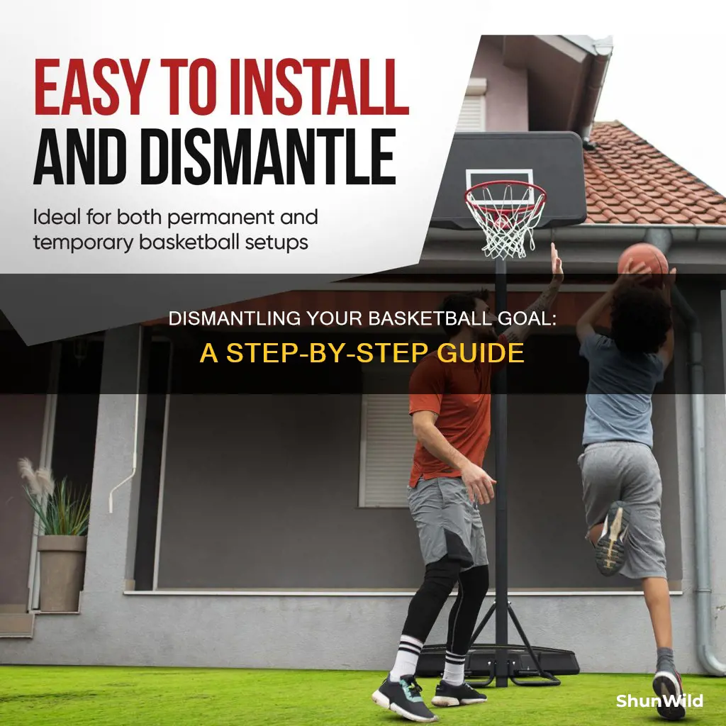 how to take down a basketball goal