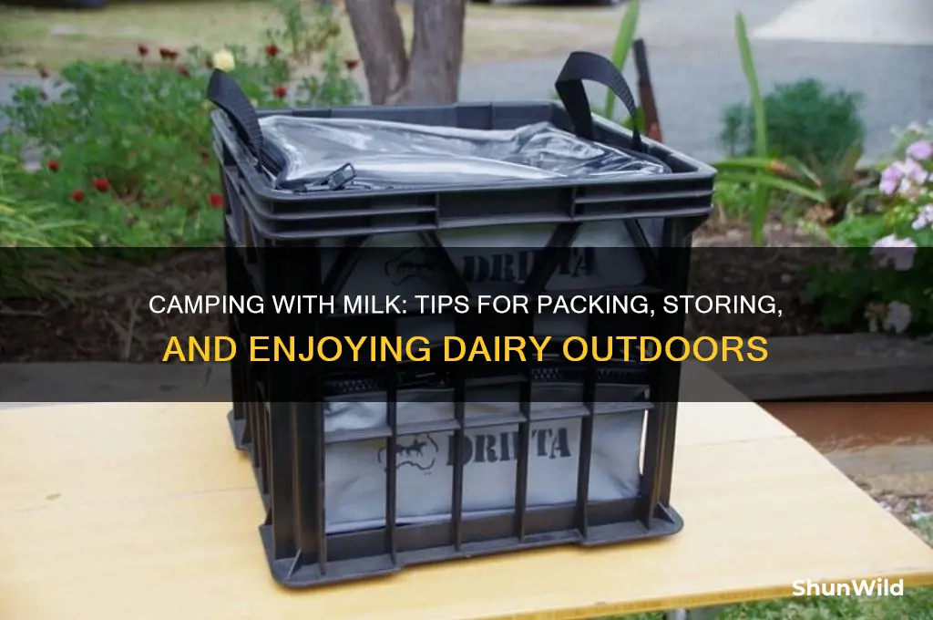 how to take milk camping