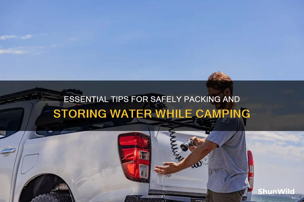 how to take water camping
