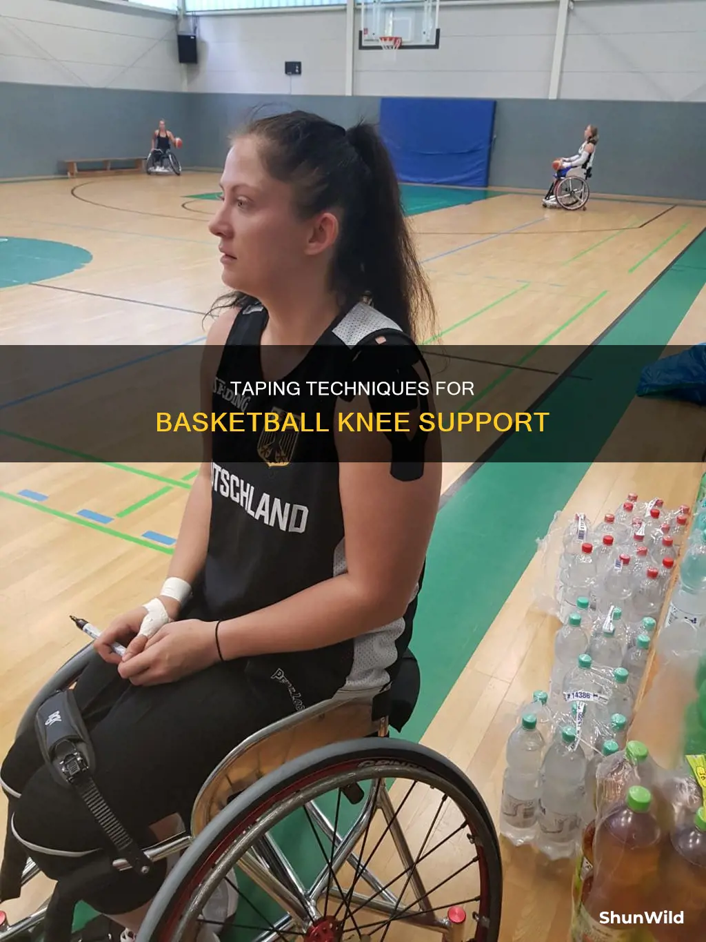 how to tape a knee cap for basketball