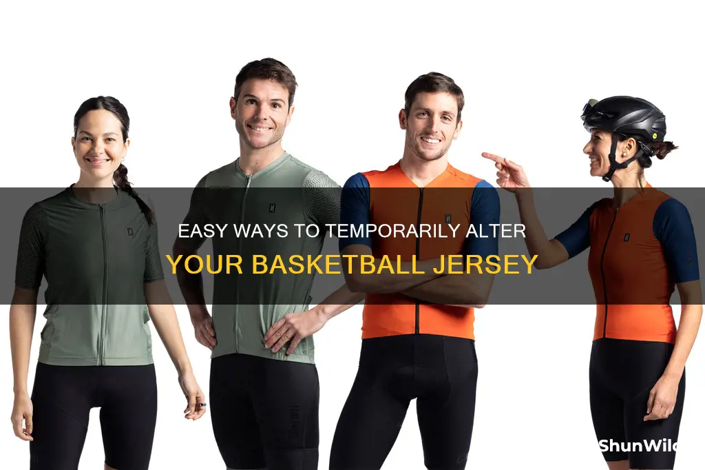 how to temporarily take in basketball jersey