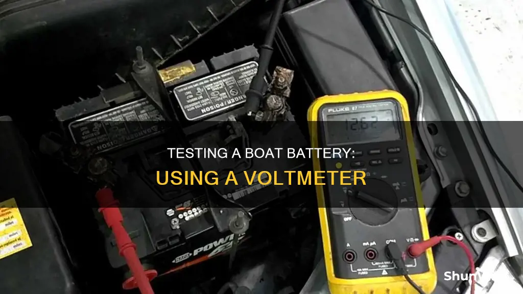 how to test a boat battery with a voltmeter