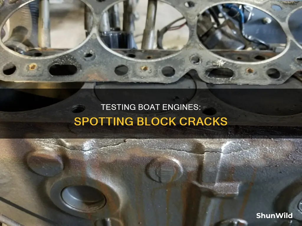 how to test a boat engine for block crack