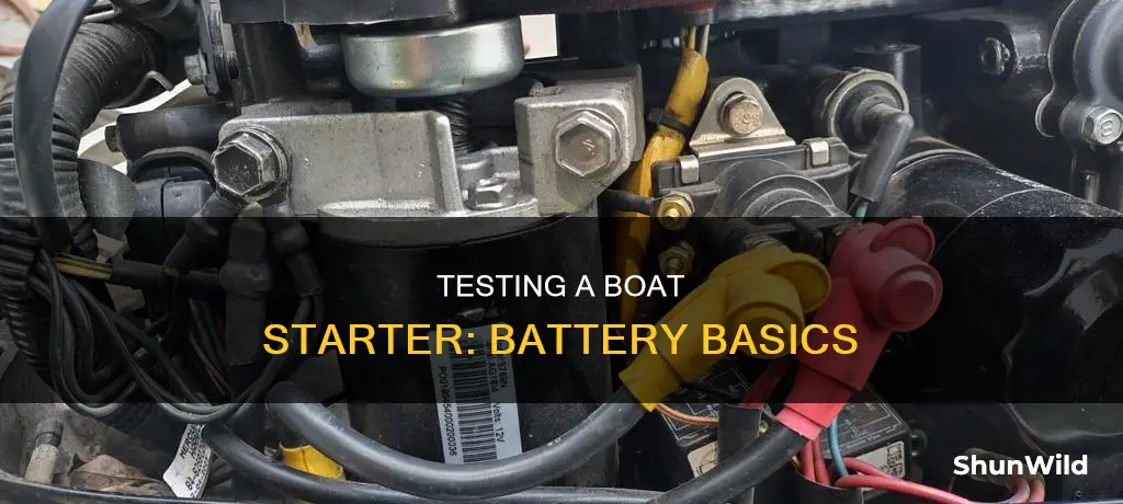 how to test a boat starter with battery