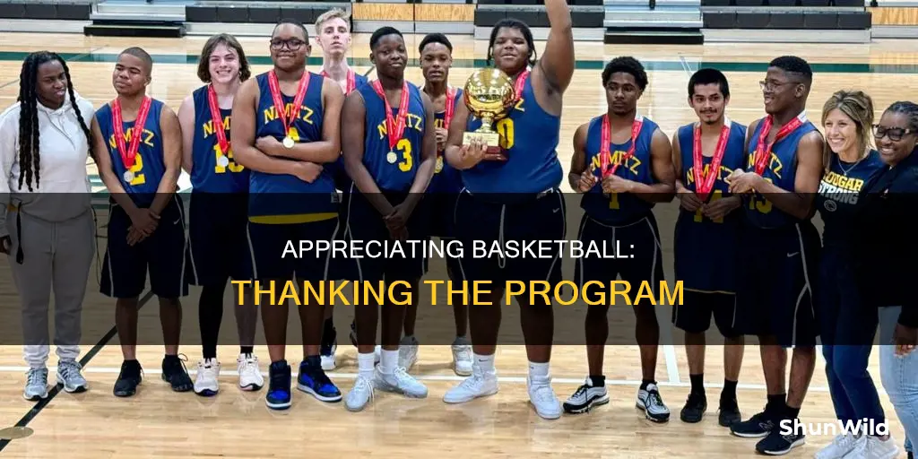 how to thank a basketball program