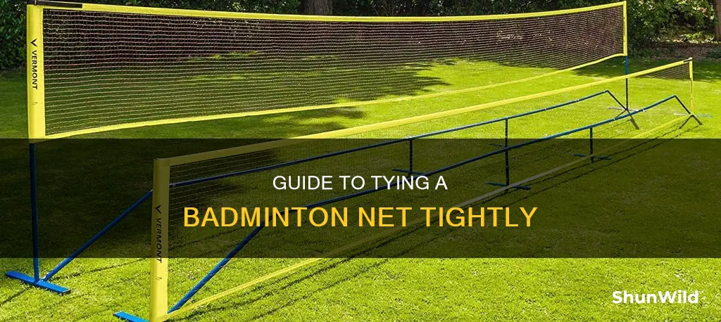 how to tie a badminton net