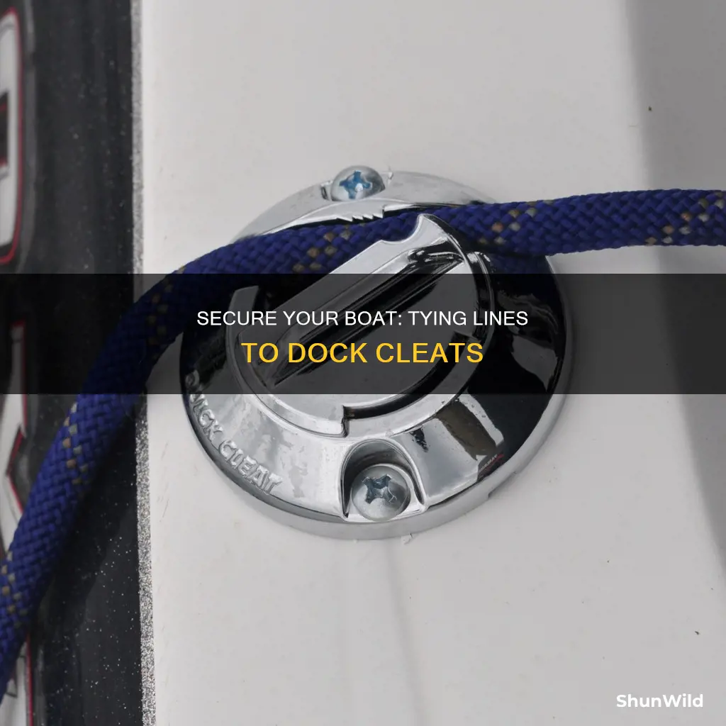 how to tie a boat line to a dock cleat