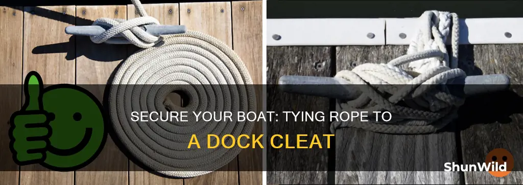 how to tie a boat rope over dock cleat