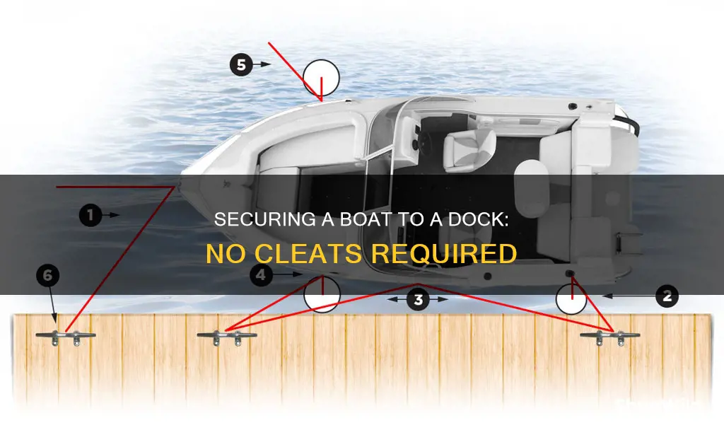 how to tie a boat to a dock without cleats