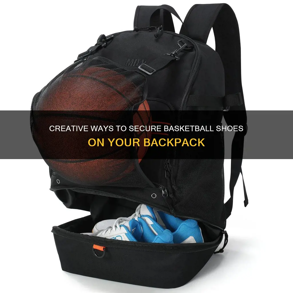 how to tie basketball shoes to backpack