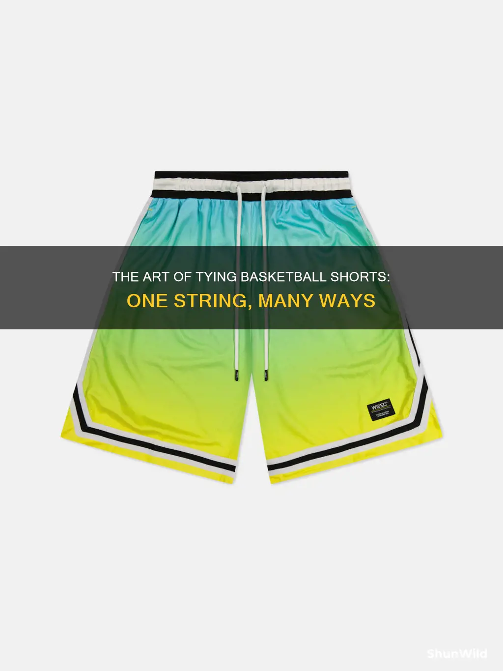 how to tie basketball shorts with one string