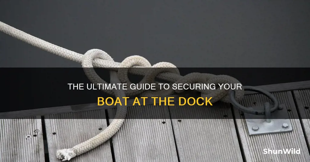 how to tie boat to dock pole