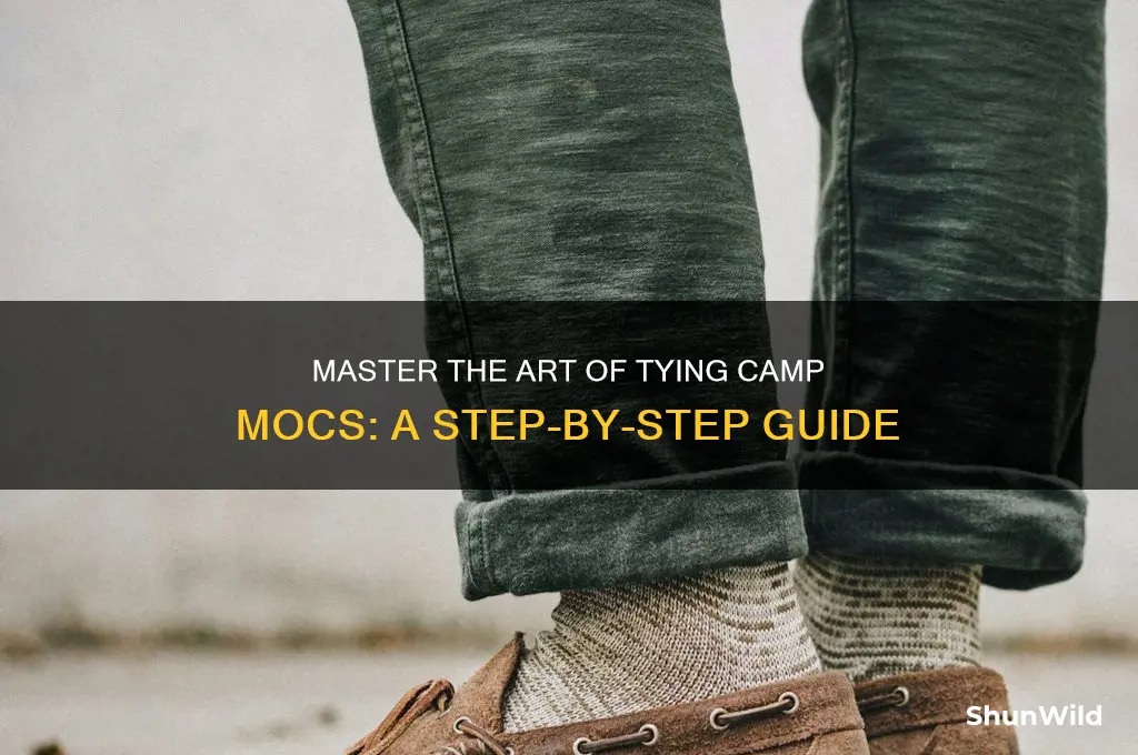 how to tie camp mocs