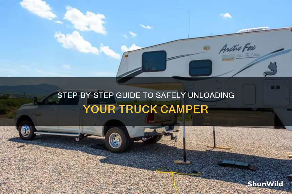 how to unload truck camper