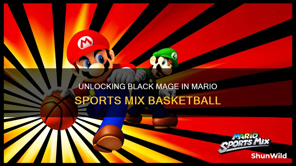 how to unlock black mage in mario sports mix basketball