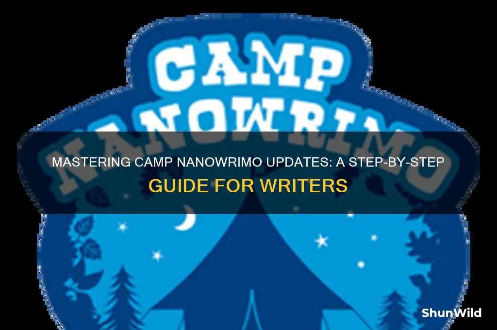 how to update camp nanowrimo