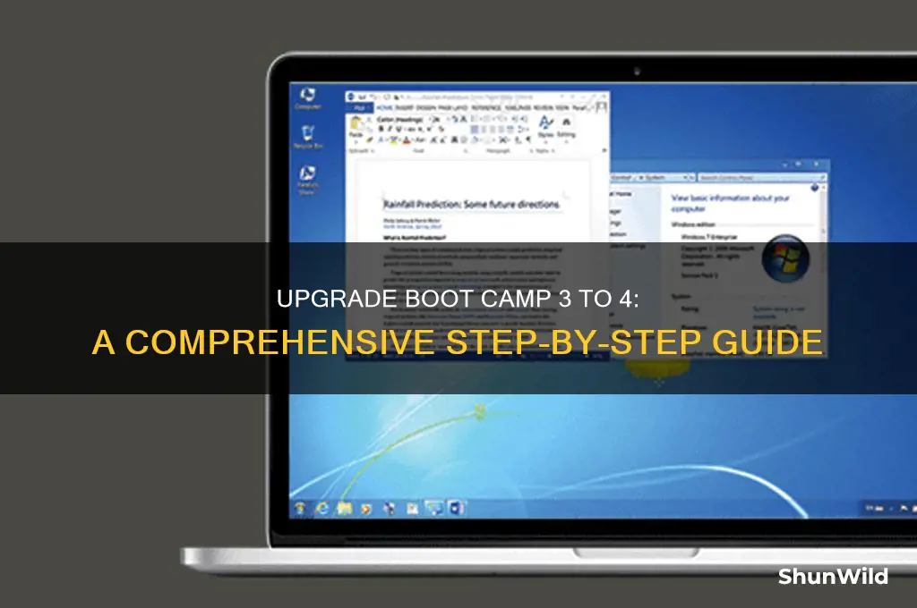 how to upgrade boot camp 3 to 4