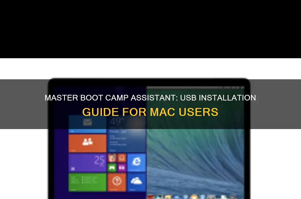 how to use boot camp assistant with usb