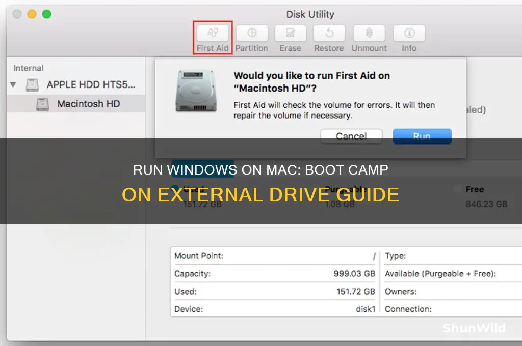 how to use boot camp on an external drive