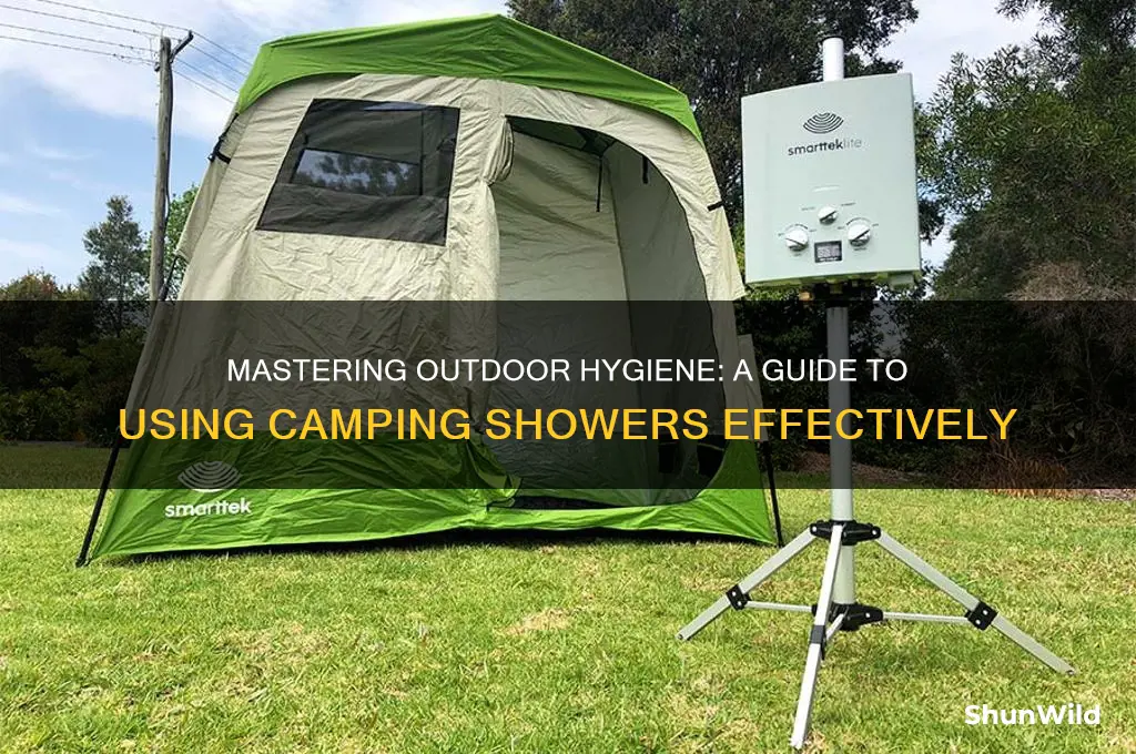 how to use camping showers
