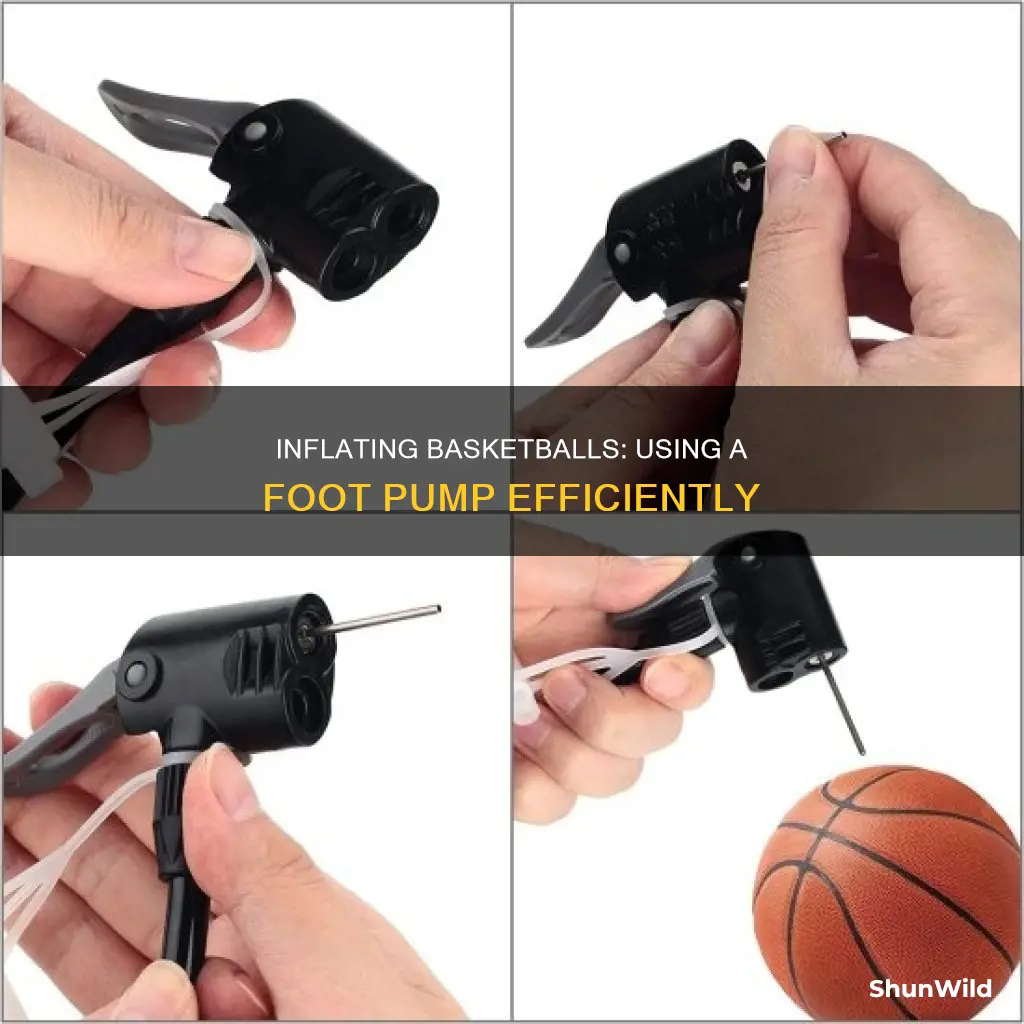 how to use foot pump for basketball