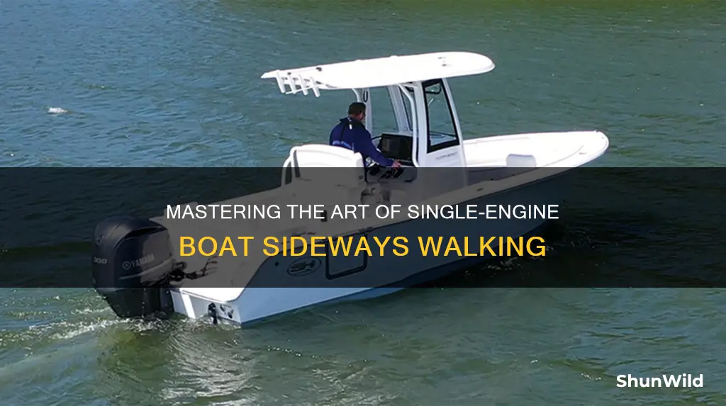 how to walk a single engine boat sideways