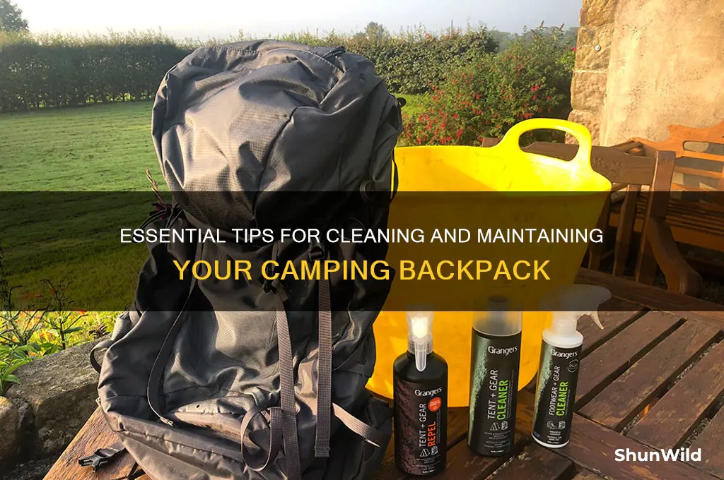how to wash camping backpack
