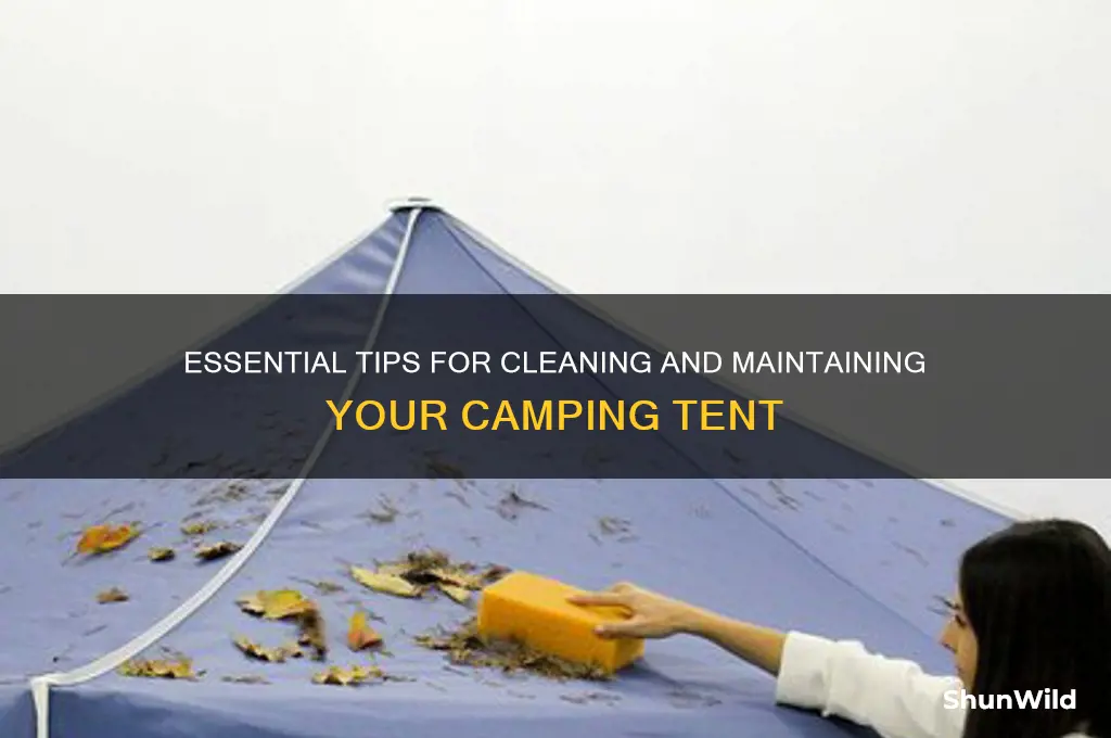 how to wash camping tent