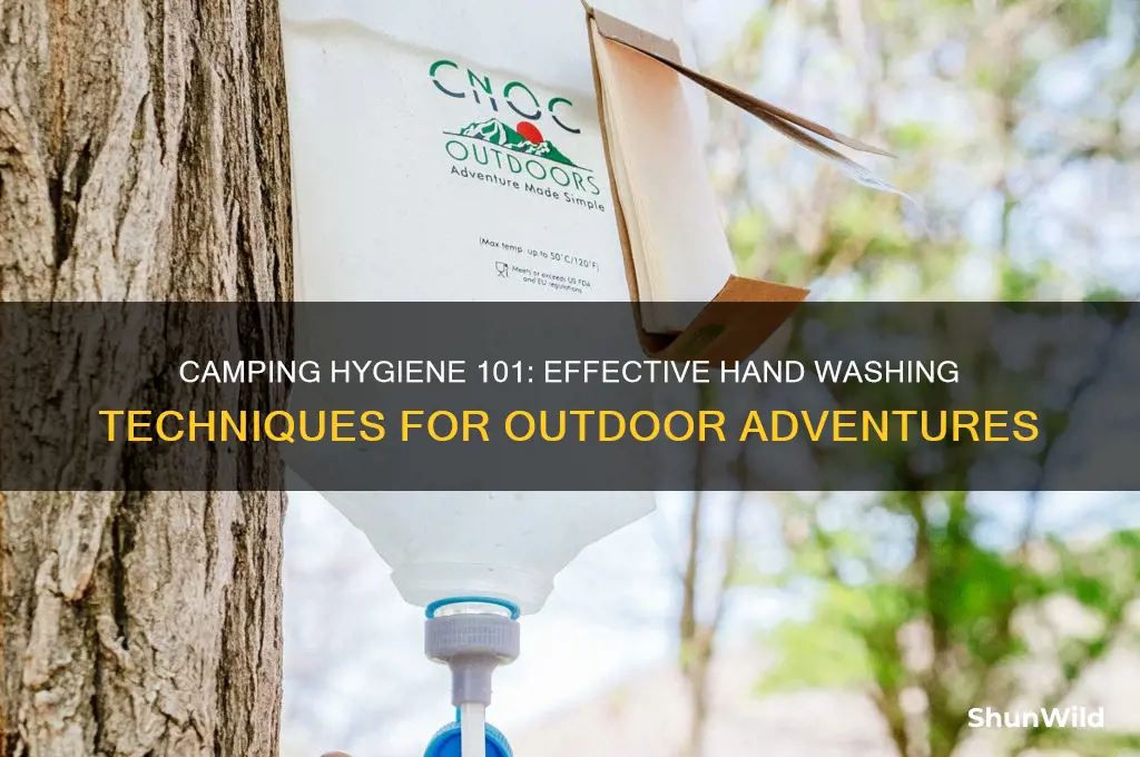 how to wash hands camping
